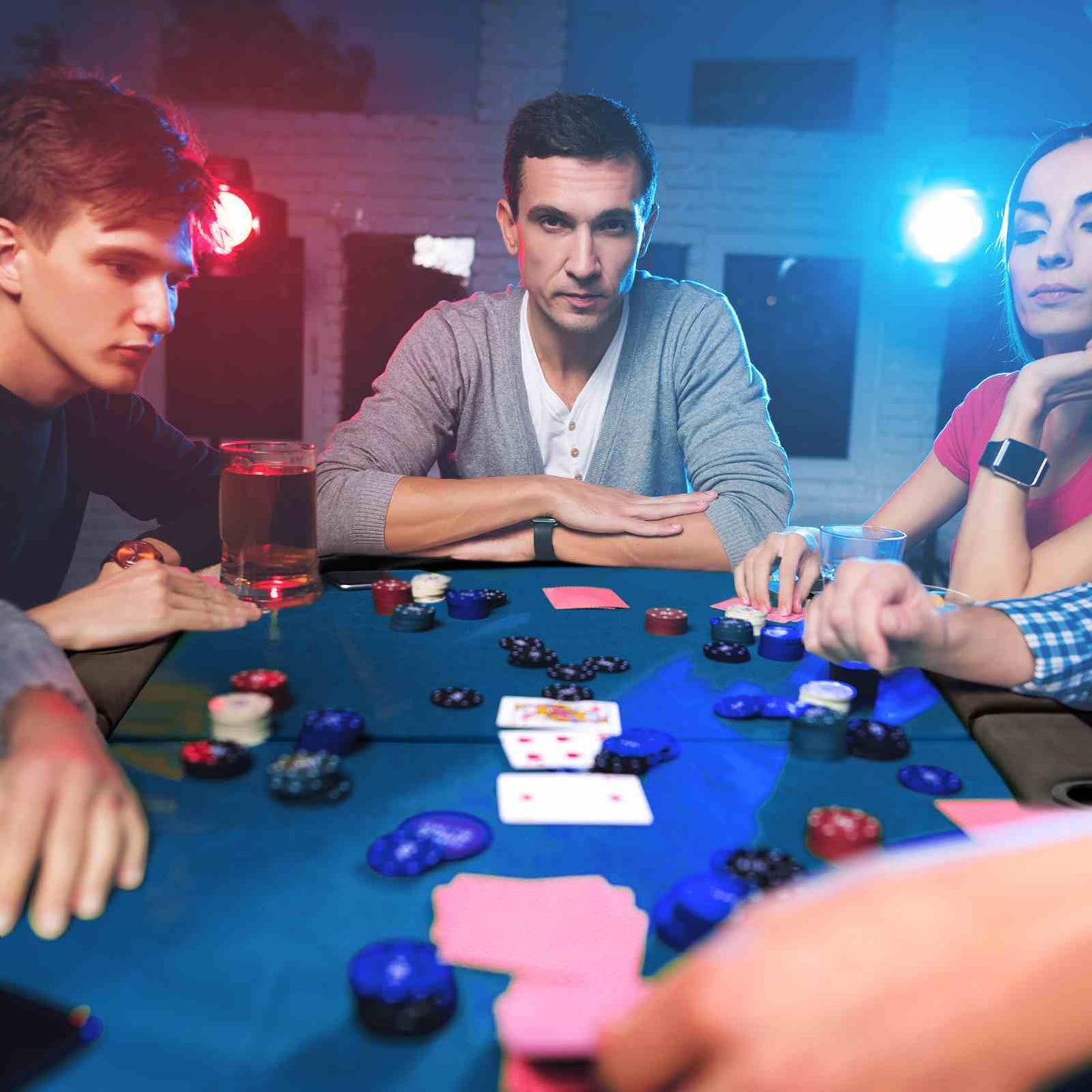 Folding Cardboard Game Table w/8 Cup Holders