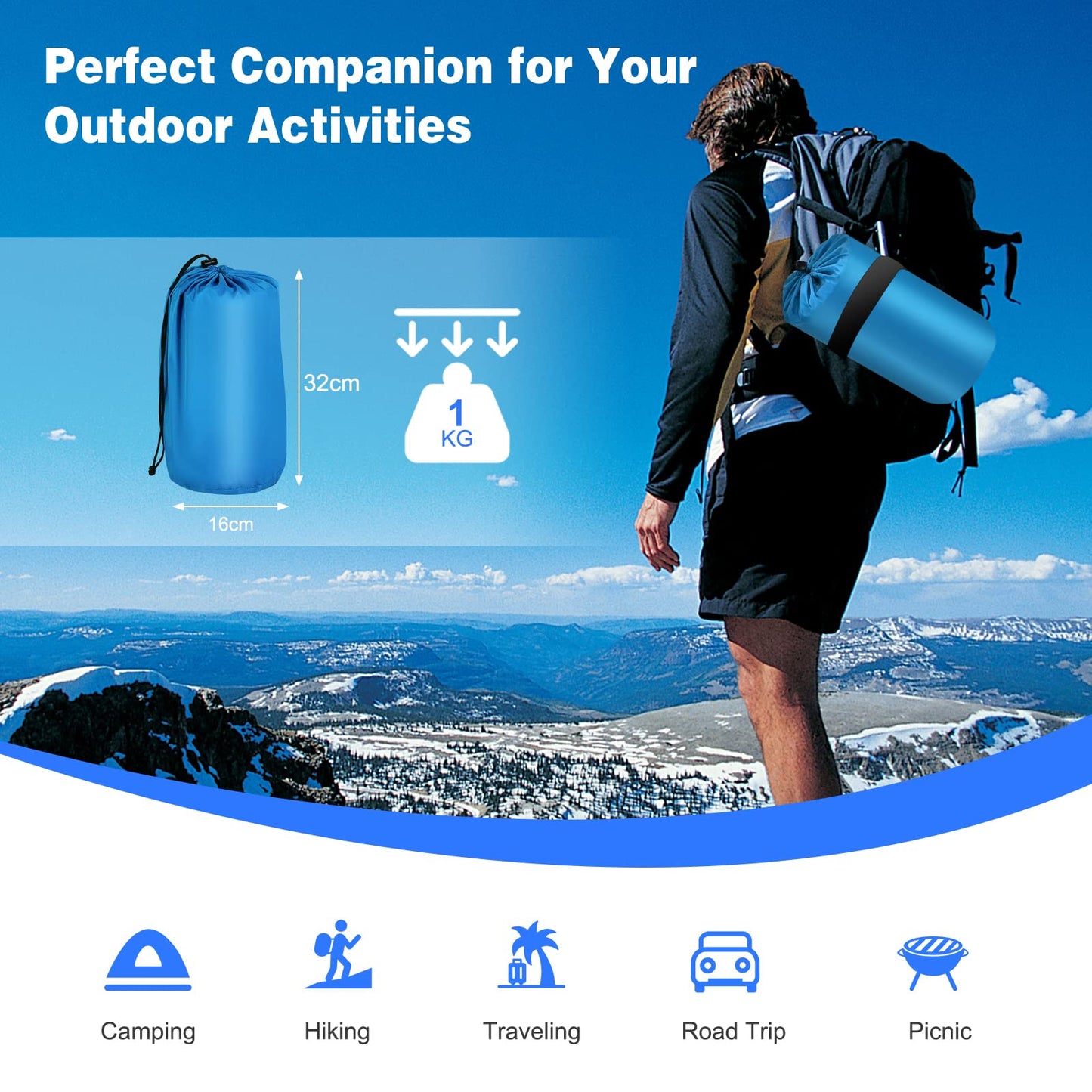 Self Inflating Camping Air Mattress Inflatable Sleeping Pad