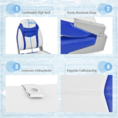 High Back Boat Seat with High-density Sponge Cushion