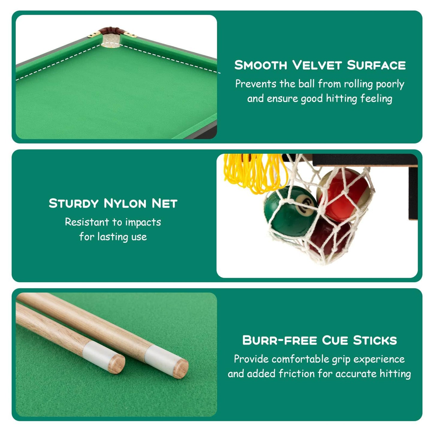 122 CM Folding Billiard/Pool Table Set w/Accessories