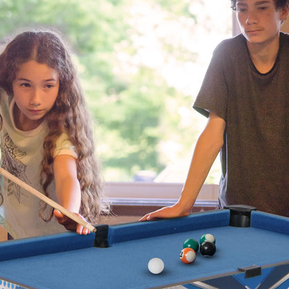 6 in 1 Combo Game Table with Basketball Billiards Ping Pong Hockey Shuffleboard Bowling for Kids and Adults