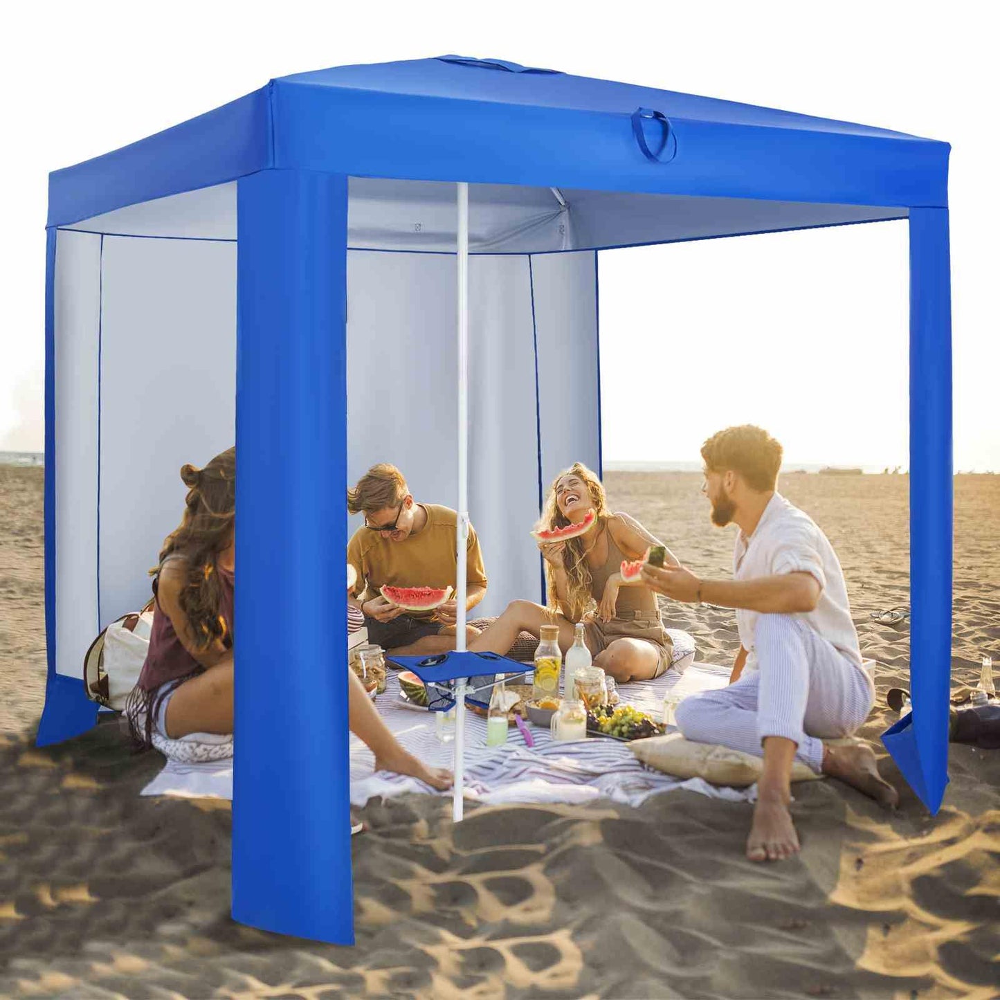 2 x 2M Beach Tent with Folding Table UPF 50+ Protection