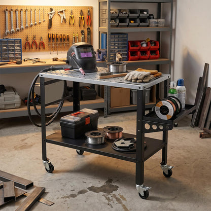 92cm x 46cm Welding Table with Tool Rack and Tray