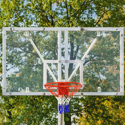 46 CM Basketball Rim Replacement Heavy-Duty Wall Mounted 18“ Basketball Hoop Net w/Standard 12 Loops