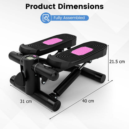 Mini Stepper for Exercise at Home with Resistance Bands for Full Body Workout