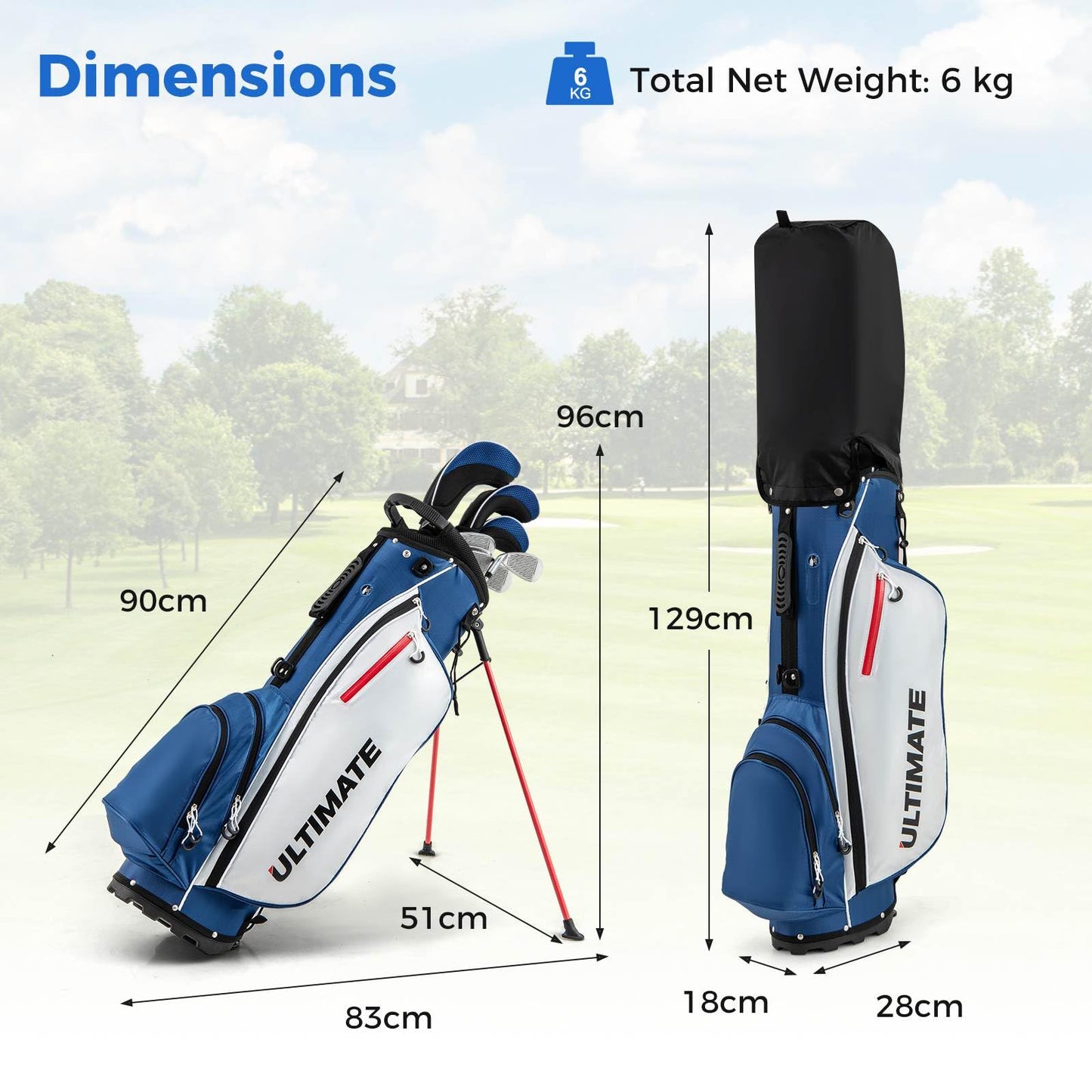 Complete Golf Club Package Set with oversize aluminum driver for Outdoor Use