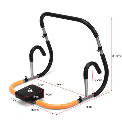 Ab Cruncher Machine Portable Ab Mat Trainer with Padded Headrest for Core Muscle Strength Sit Up Training
