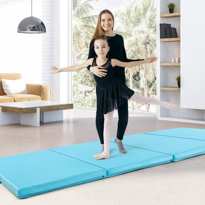 300 cm x 117 cm x 5 cm PU Leather Gym Mat with Hook & Loop Fasteners for Gymnastics