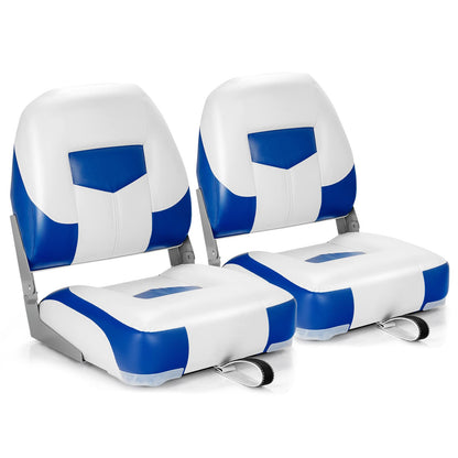 Set of 2 Deluxe Folding Boat Seats Stainless Steel Screws Included