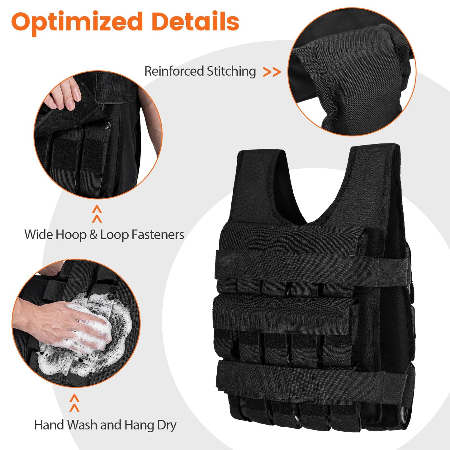 Adjustable Weighted Vest for Men and Women for Strength Training and Running