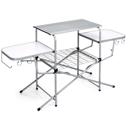 Folding Camping Table with Carry Bag Folding BBQ Table Grilling Stand