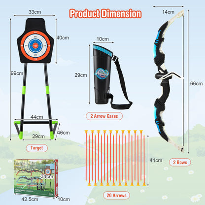 Youth Archery Bow Set for Boys Girls Ages 3-12