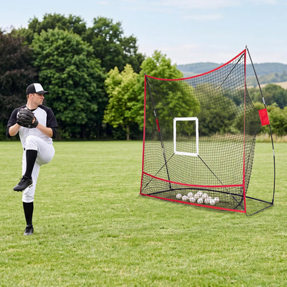 7x7.4FT Exatra Large Baseball Practice Net, Softball Pitching Net