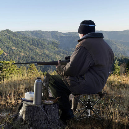 360° Swivel Hunting Chair with Anti-Sink Feet & Lightweight Carry Bag