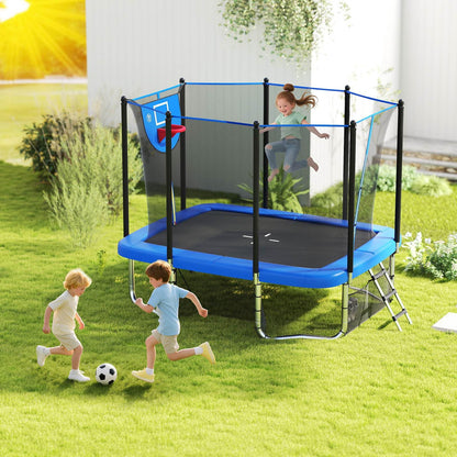 10 x 8 FT Heavy Duty Trampoline with Basketball Hoop