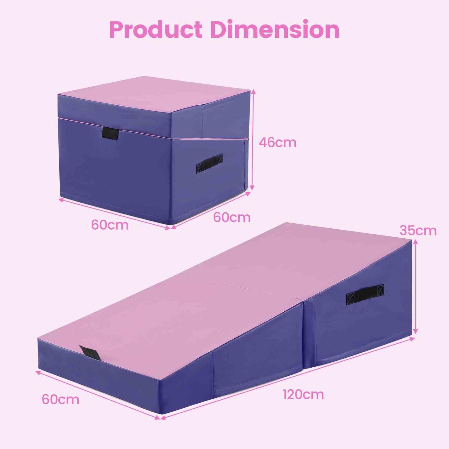 Folding Gymnastic Incline Mat with EPE Foam PVC Cover