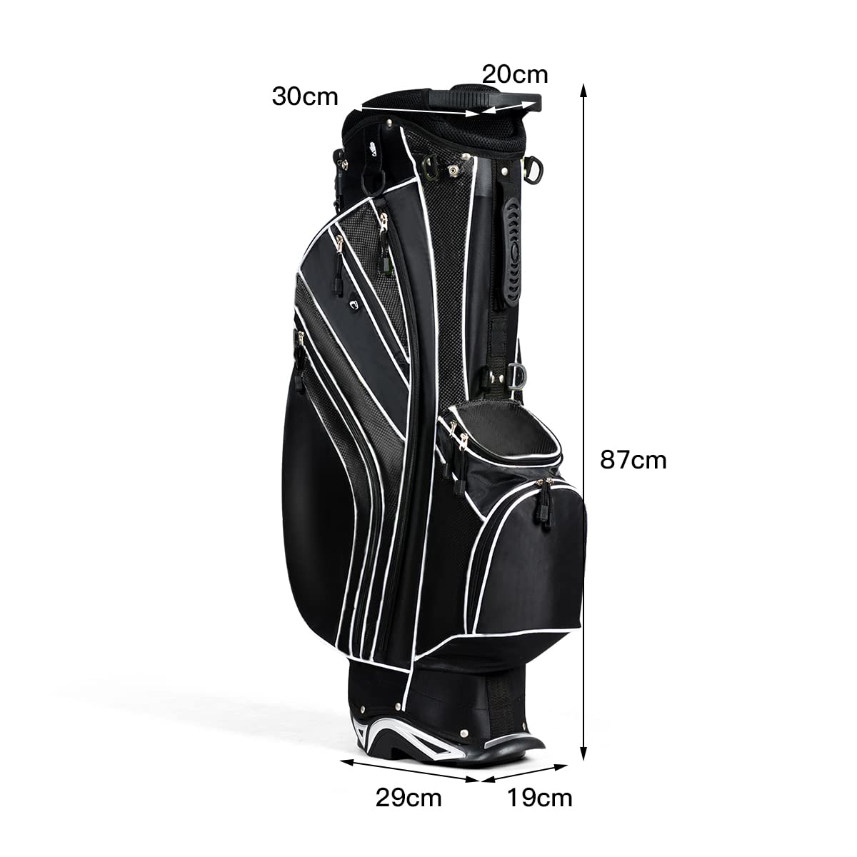 Stand Bag Golf Club Bag with 6 Way Organizer Divider Top