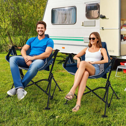 Oversized Hammock Camping Chair for Adults with Cup Holder Support 150 KG
