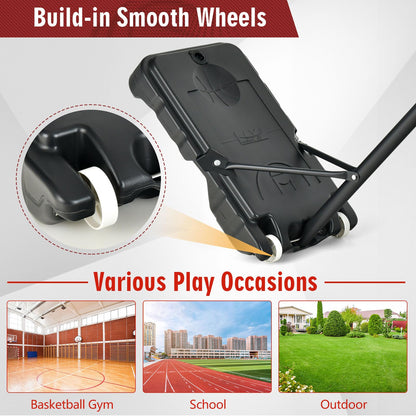 Weather-Resistance Basketball Goal Toy with Adjustable Height 132-251cm