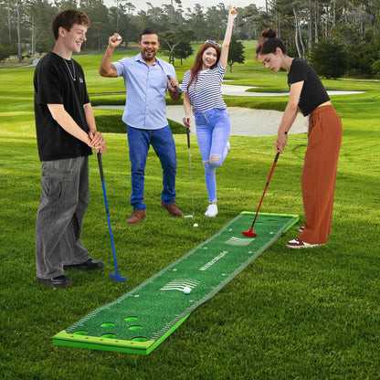 Portable Putting Green Mat with 2 Adjustable Putters