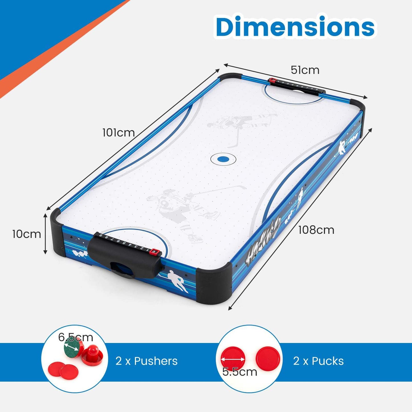 Tabletop Air Hockey Table for Adults and Kids