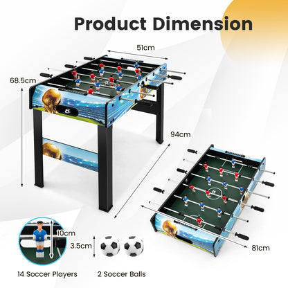 Foosball Table Game Set Adults & Kids Soccer Table for Family Activities