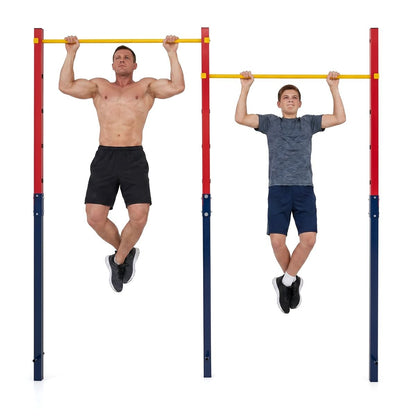 220 kg In-Ground Pull Up Bar with 5 Adjustable Heights and Anchors