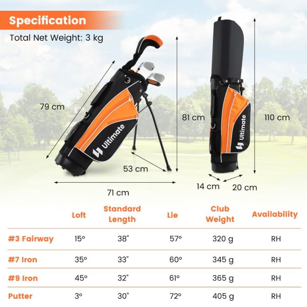 Junior Complete Golf Club Set for Age 11 to 13