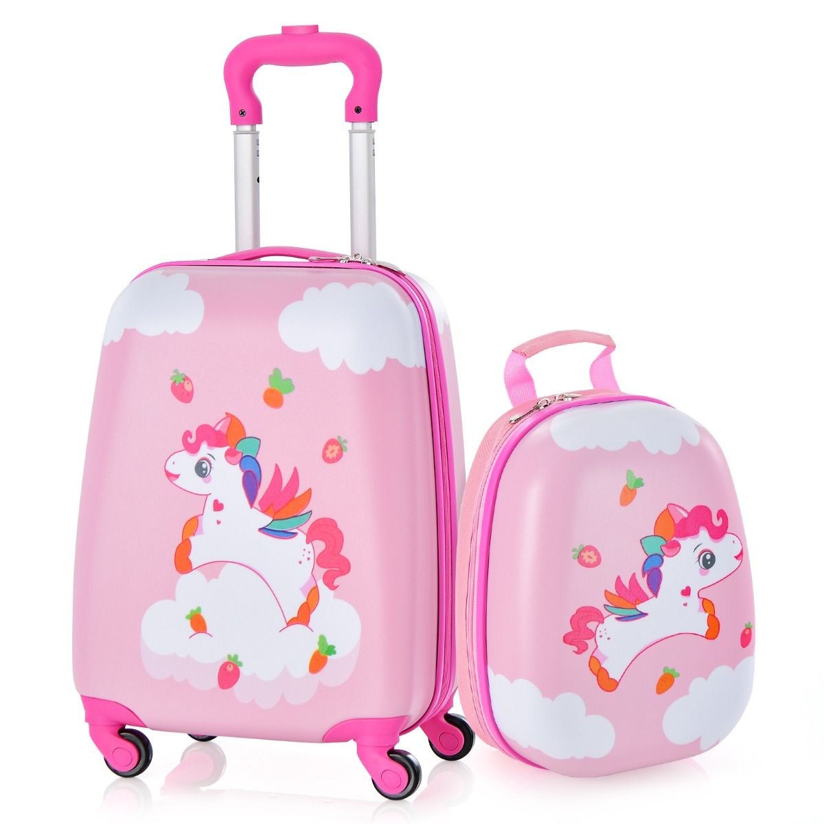 2-Piece Carry-on Luggage Set with Spinner Wheels for Children