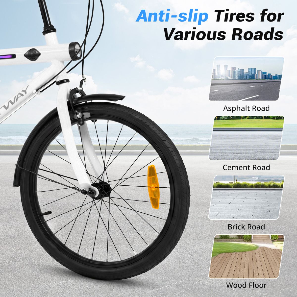 Lighted Cycling Bike with Adjustable Handlebar and Seat