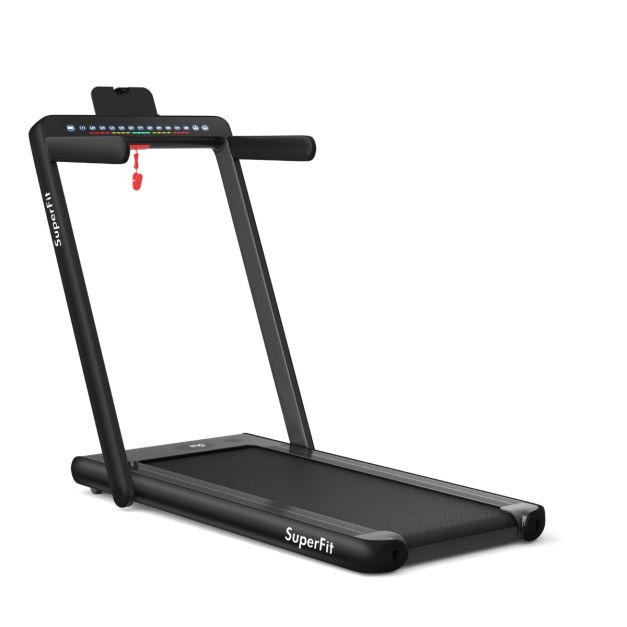 2 in 1 Folding Treadmill with Dual LED Display for Home & Office