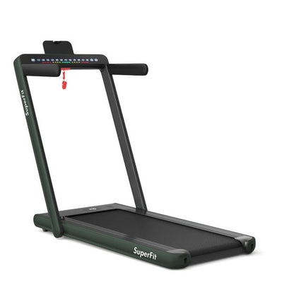 2 in 1 Folding Treadmill with Dual LED Display for Home & Office