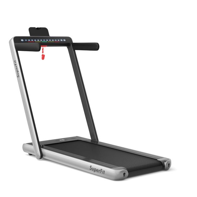 2 in 1 Folding Treadmill with Dual LED Display for Home & Office
