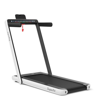 2 in 1 Folding Treadmill with Dual LED Display for Home & Office