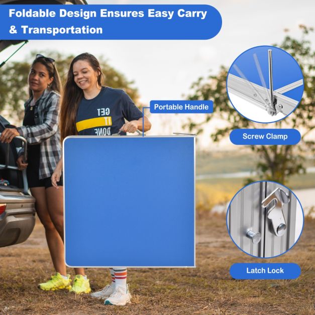 Portable Folding Table Tennis Table with 2 Paddles and Balls for Outdoor/Indoor Use