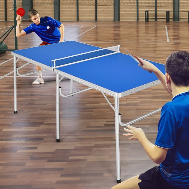 Portable Folding Table Tennis Table with 2 Paddles and Balls for Outdoor/Indoor Use