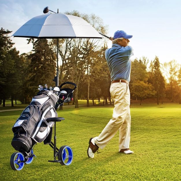 3-Wheel Folding Golf Push Cart