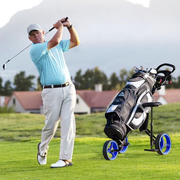 3-Wheel Folding Golf Push Cart