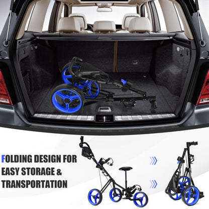 3-Wheel Folding Golf Push Cart