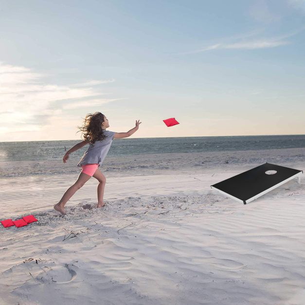 Cornhole Set with Foldable Design & Side Handle for Easy Movement
