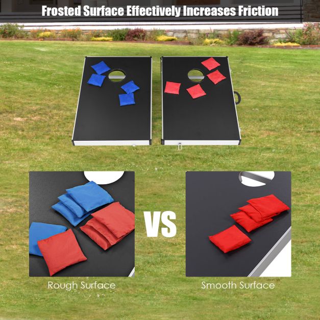 Cornhole Set with Foldable Design & Side Handle for Easy Movement