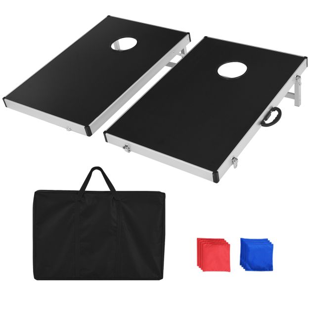 Cornhole Set with Foldable Design & Side Handle for Easy Movement