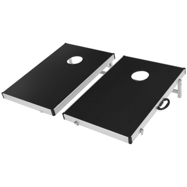 Cornhole Set with Foldable Design & Side Handle for Easy Movement