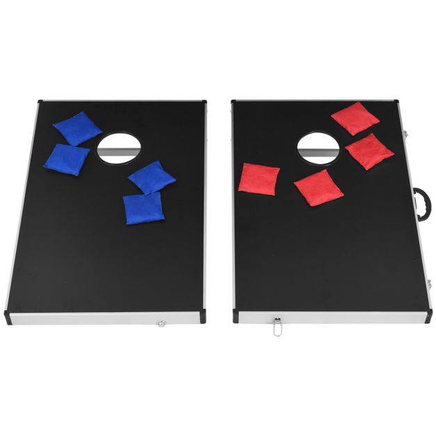 Cornhole Set with Foldable Design & Side Handle for Easy Movement