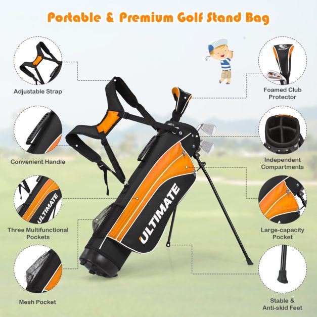Junior Complete Golf Club Set with Lightweight Design for Kids