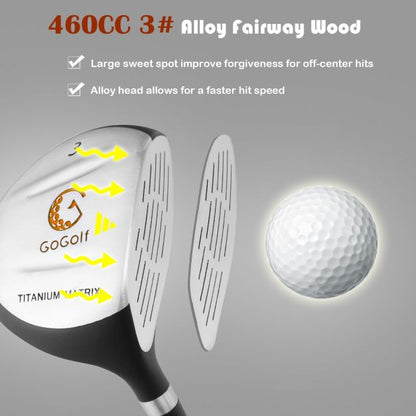 Junior Complete Golf Club Set with Lightweight Design for Kids