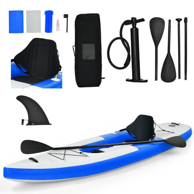 Inflatable Kayak with Adjustable Aluminum Oars for 1 Person