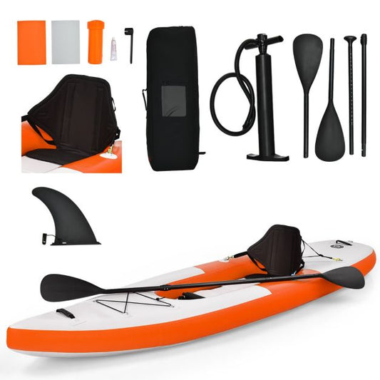 Inflatable Kayak with Adjustable Aluminum Oars for 1 Person