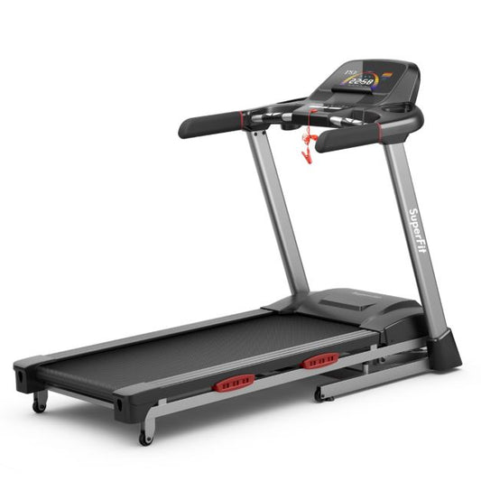 4.75HP Folding Treadmill with 15% Auto Incline for Home & Gym