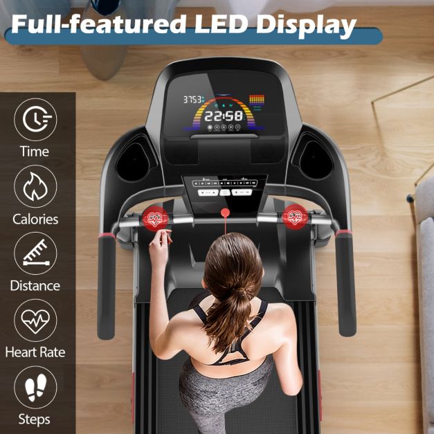 4.75HP Folding Treadmill with 15% Auto Incline for Home & Gym